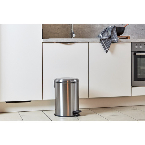 Wenko Tretmülleimer Leman Easy Close, 20 l, Edelstahl und Kunststoff, beige/silver - Bild 3