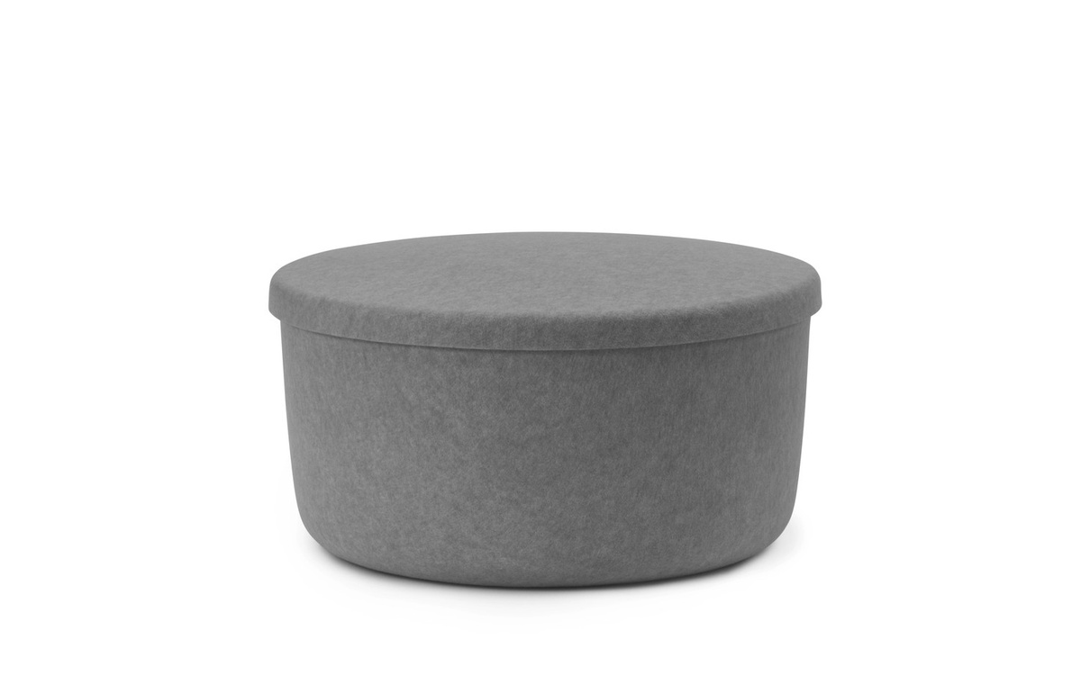 Normann Copenhagen Hide Storage Pouf in Grau aus PET-Filz mit abnehmbarem Bezug - Bild 3