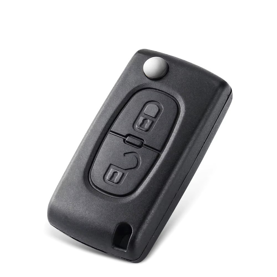 KEYYOU Fernbedienung Schlüsselgehäuse für Peugeot und Citroen in Schwarz (2/3 Tasten, Va2/Hu83 CE0523 CE0536) - Bild 2