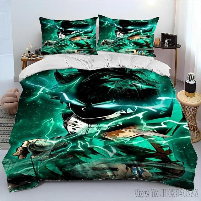 My Hero Academia Bettwäsche-Set mit Motiv für Kinder von Binchi Fitness, Farbe Grün, B/H: 240 x 220 cm - Bild 1