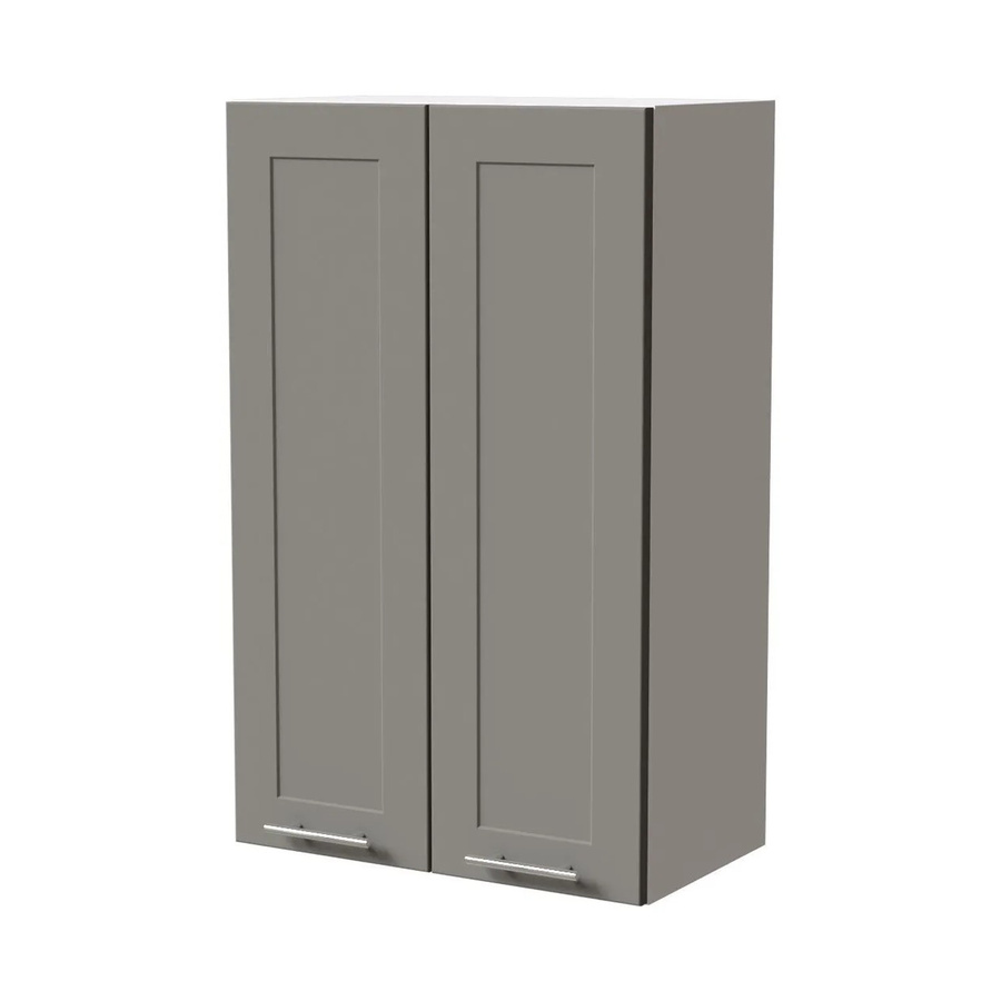 Feldmann-Wohnen Hängeschrank Oslo W4 Küchenschrank in Weiß und Staubgrau Matt B: 60 cm, T: 32,5 cm, H: 96 cm - Bild 2