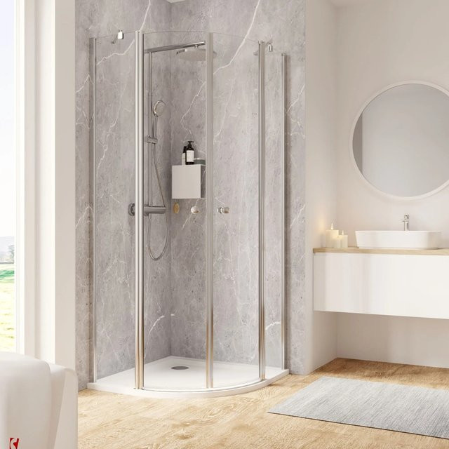 Schulte Runddusche Garant 2.0 Duschkabine in Chromoptik und Transparent, B/T/H: 90 x 90 x 200 cm - Bild 1