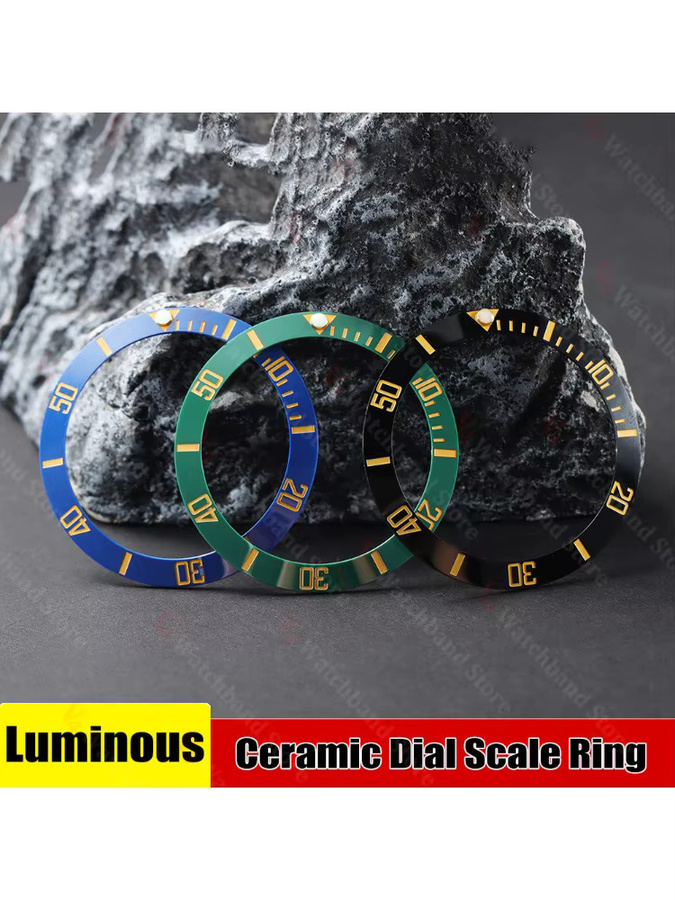 Uhrenlünette Keramik, Bicolor, 38*30,5mm, für NH35/36 GMT - Bild 3
