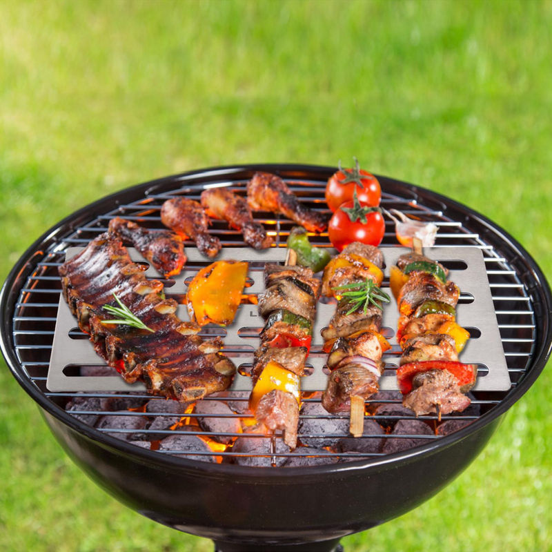 Lixada Titan-Grill aus Titanium in Silber, leichte und tragbare BBQ-Grillplatte für Outdoor, Camping und Wandern - Bild 4