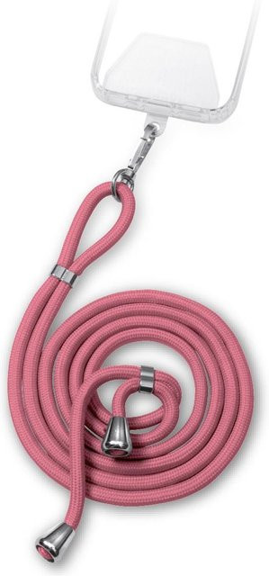 Vivanco Smartphone Necklace Patch Handykette universal in Pink und Transparent - Bild 1