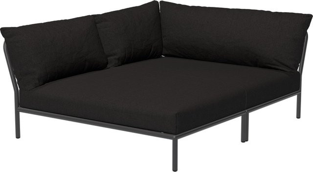 Houe LEVEL 2 Lounge Ecke Cozy Corner links in Grau und Schwarz mit Aluminiumgestell und Polsterkissen - Bild 1