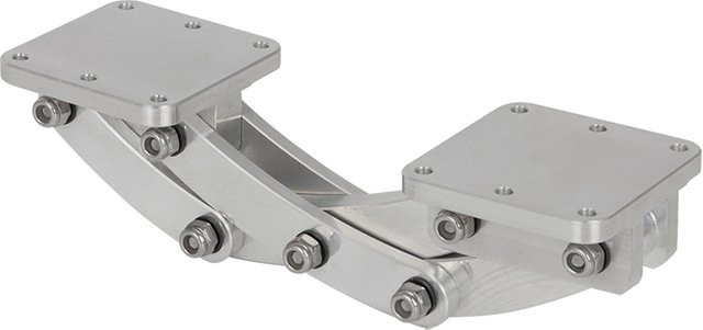 AUTOVIC Versteckte Scherenscharnier-Basishalterung aus Aluminium in Silber, 90 Grad einstellbar mit Edelstahl-Hardware und Nylon-Wellenbuchsen - Bild 1