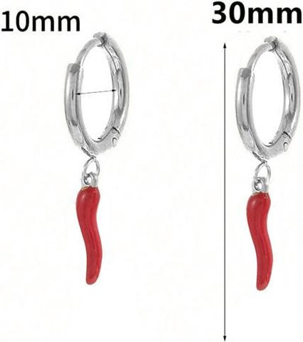 Ohrstecker Chili Edelstahl, Silber, Damen - Bild 1