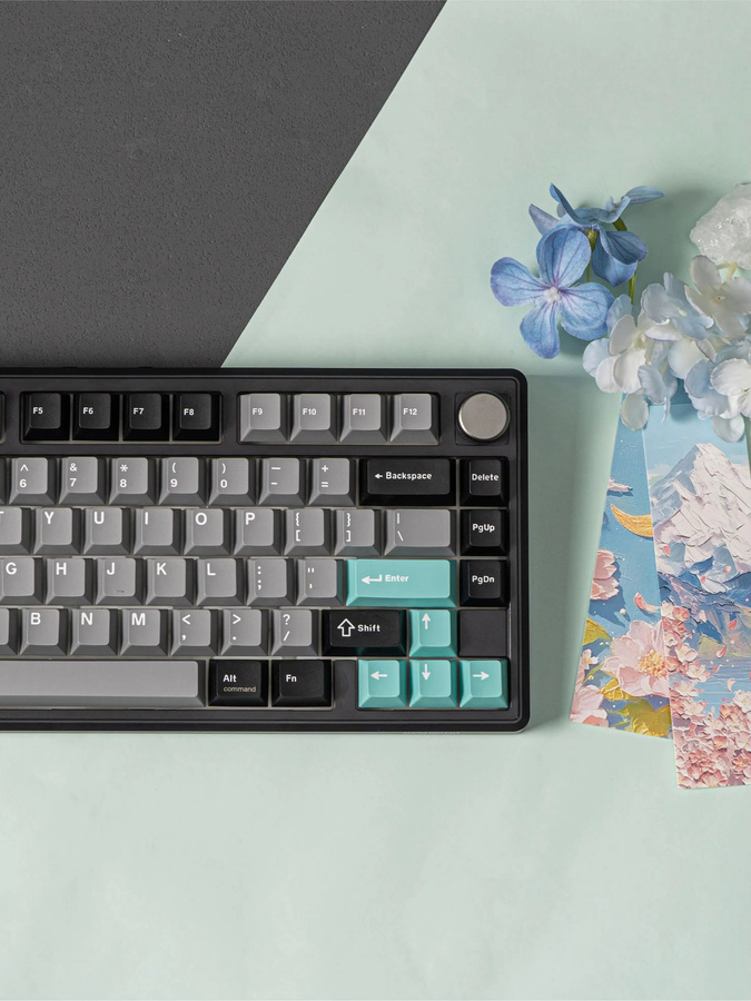 EPOMAKER TH80 V2 Mechanische Gaming-Tastatur 75% ANSI US Layout mit Drehregler und programmierbaren Tasten, Weiß, Kabellos via Bluetooth/2,4GHz oder Kabelgebunden - Bild 6