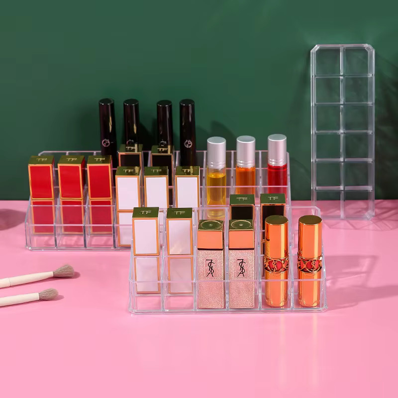 Transparenter Lippenstift Organizer und Make-up Display Stand aus Kunststoff für 36 Lippenstifte, Nagellack oder Augenbrauenstifte - Bild 2