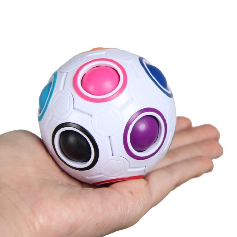 Fashnics Antistress Würfel Magische Fidget Spielzeuge Puzzle Regenbogen Bälle schwarz - Bild 1