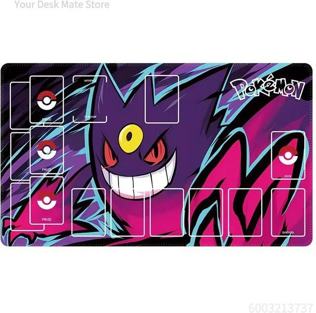 Potdemiel Pokemon Gengar Anime Gaming-Mauspad in Purple, rutschfeste und schmutzabweisende Schreibtischunterlage für TCG - Bild 1