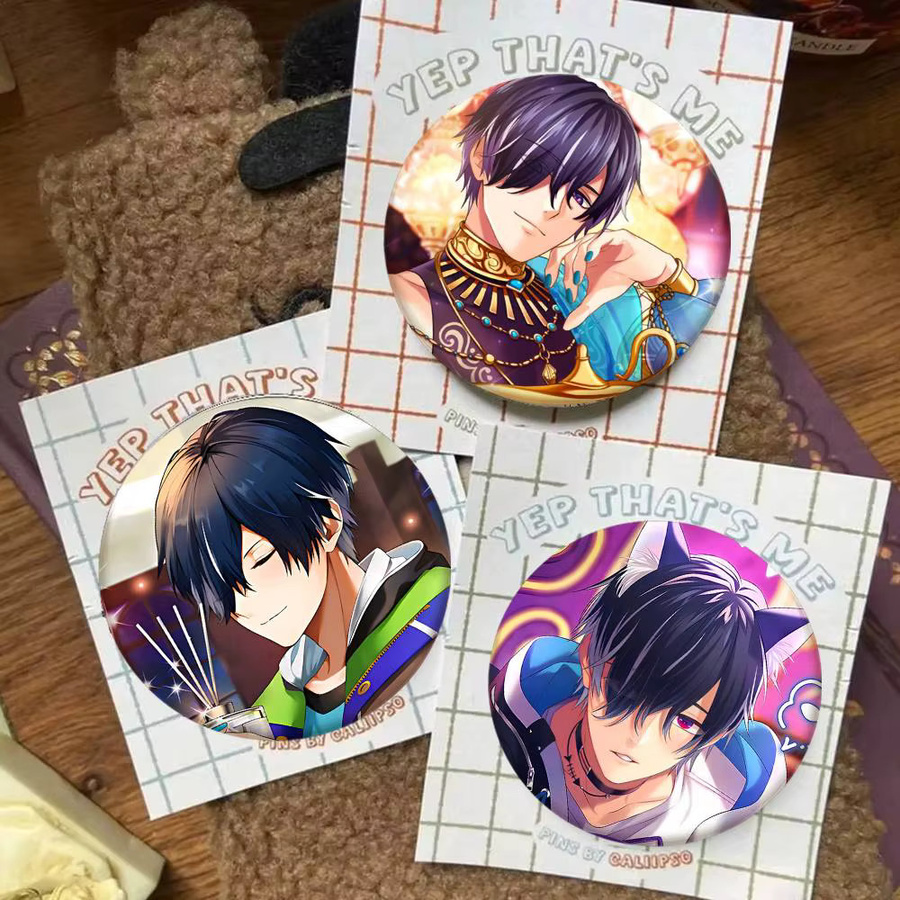 Mesuca Brosche, Belphegor Anime-Stil, Emaille-Pin, Rund - Bild 2