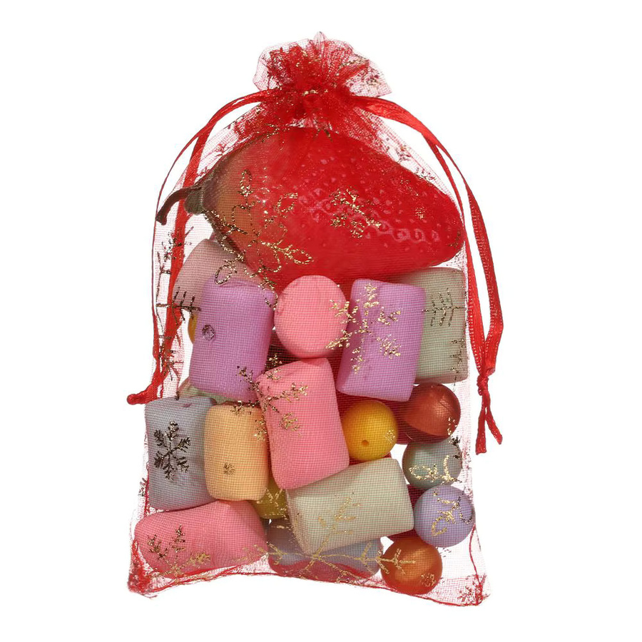 50 Stück Organza Beutel in Weiß zur Schmuck- und Geschenkeverpackung für Hochzeiten oder Weihnachten - Bild 4