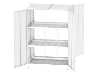 Regalcontainer BAUER CEN 36-3b aus Stahl mit Doppelflügeltor in Orange, B: 391,0 cm, T: 290,0 cm, H: 454,0 cm - Bild 1