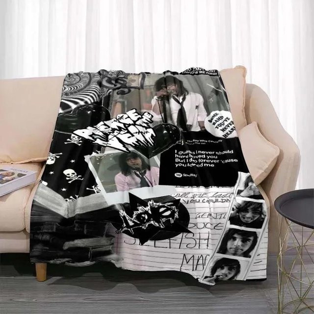 Pierce The Veil Band Flanelldecke aus weichem Plüsch, Multicolour, B/H: 75 x 100 cm - Bild 1