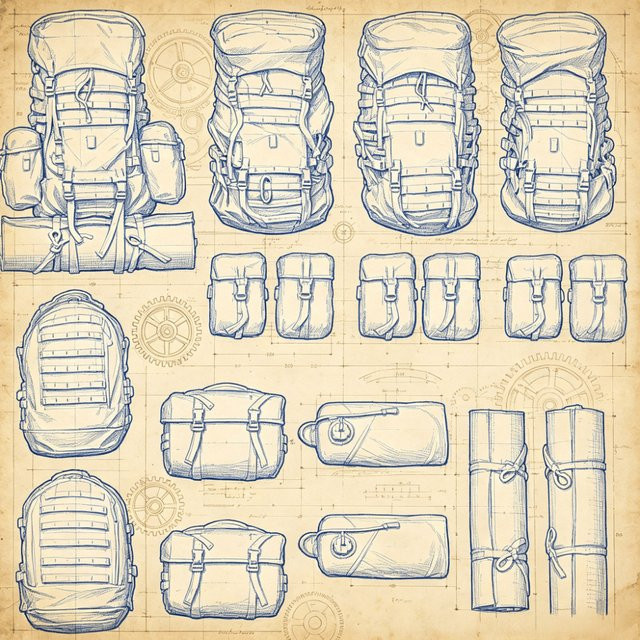 EVANOVM Marine Corps Improved Backpack Equipment Kit Prop, Modellbausatz aus Gießharz, 1/35, unbemalt - Bild 1