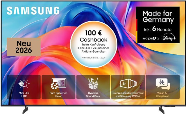 Samsung GU65M71HAU Mini LED Vision AI Smart TV 4K Ultra HD in Titanschwarz mit 65 Zoll (163 cm) - Bild 1