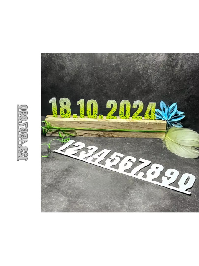 Metall Stanzformen mit Zahlen für DIY Scrapbooking und Kartenherstellung in Silber - Bild 4
