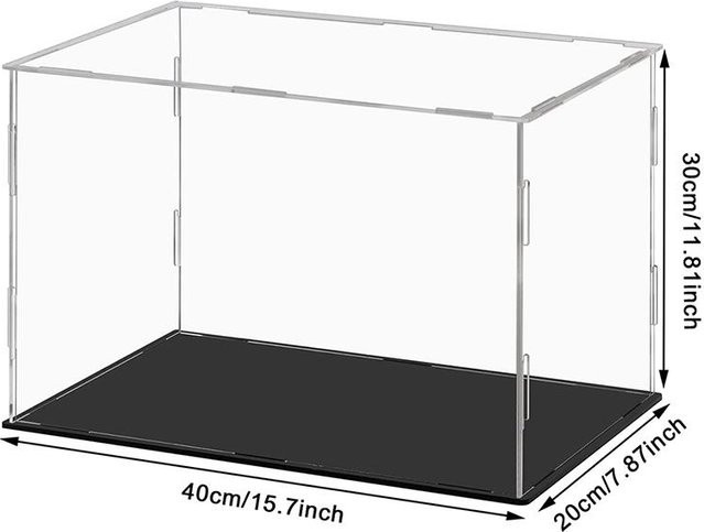 Whosee Acryl-Modell-Display-Box, transparente Aufbewahrungsbox aus Acryl, B/T/H: 40 x 20 x 30 cm - Bild 1