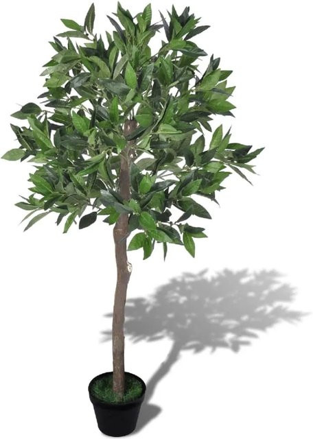 vidaXL Künstlicher Lorbeerbaum in Grün mit Topf, Höhe: 120 cm - Bild 1