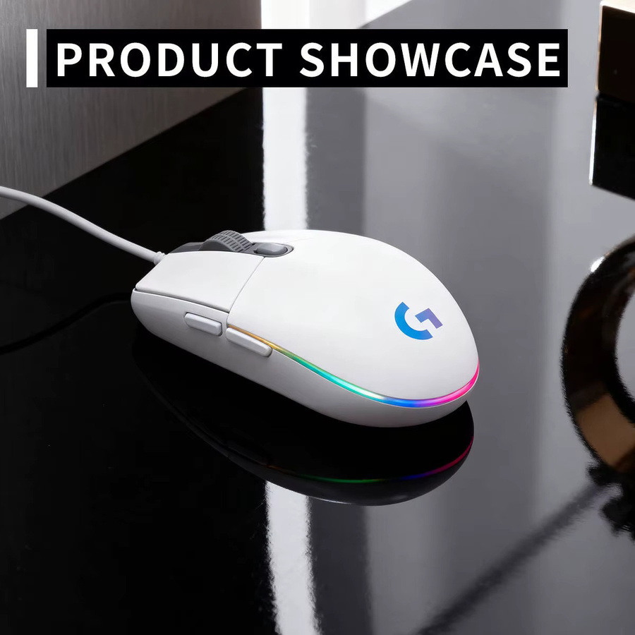 Logitech G102 Gaming-Maus mit HERO Sensor, 8000 DPI, RGB-Beleuchtung und 6 programmierbaren Tasten in Schwarz - Bild 4
