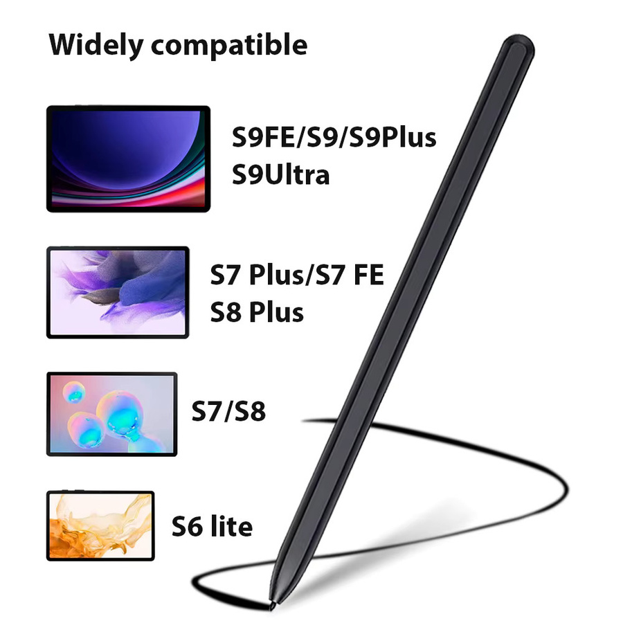 Samsung S Pen Eingabestift in Schwarz für Galaxy Tab S6, S6 Lite, S7, S7+, S8, S8+, S9, S9+, S9 Ultra, S9 FE mit 4096 Druckstufen und Palm Rejection für Skizzen - Bild 2