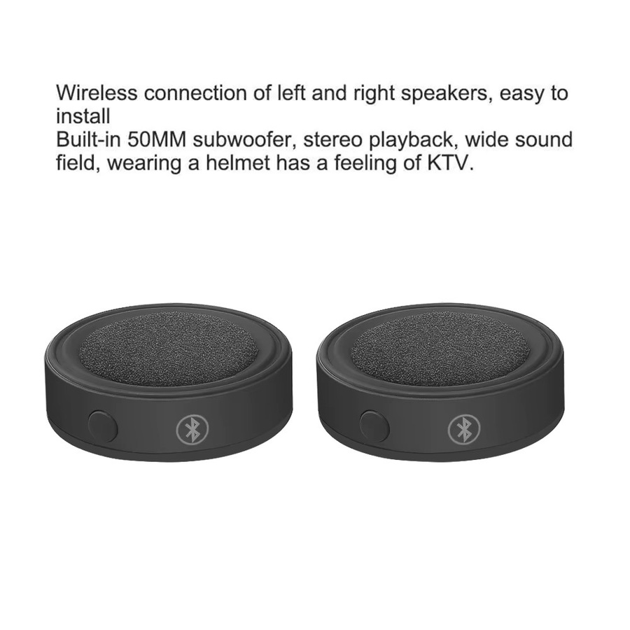 kebidumei BT17 Motorrad Helm Headset Bluetooth 5.0 Drahtlose Freisprecheinrichtung mit Stereo Musik Player und Noise Reduction in Schwarz - Bild 3