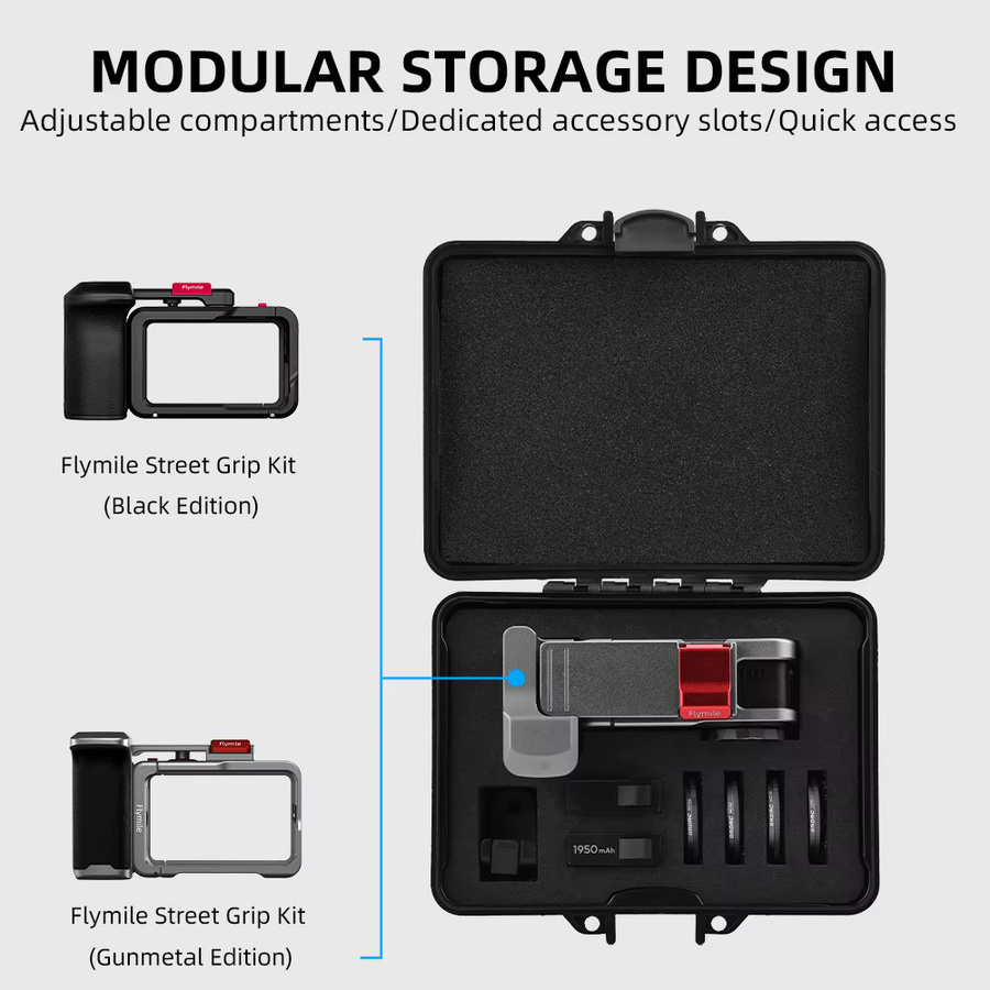Flymile Action 5 Pro Fotografie Griff Kit mit Shutter Bundle für DJI Osmo Action 4 und Action 3 Zubehör - Bild 5