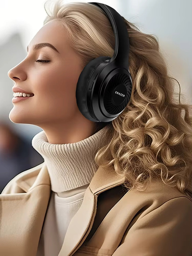 Lenovo Wireless Headset QT01 Stereo-Kopfhörer mit Geräuschunterdrückung und 40-mm-Lautsprechern in Schwarz oder Weiß - Bild 4