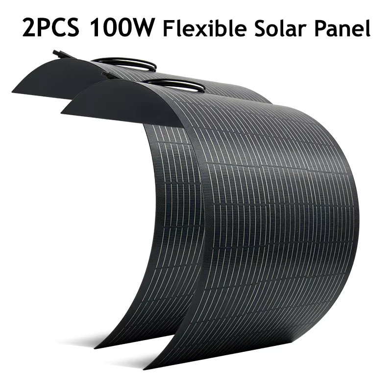 CHUBAN ETFE Flexibles Monokristallines Solarmodul-Set in Schwarz für 18V Batterieladegeräte und Camping - Bild 7