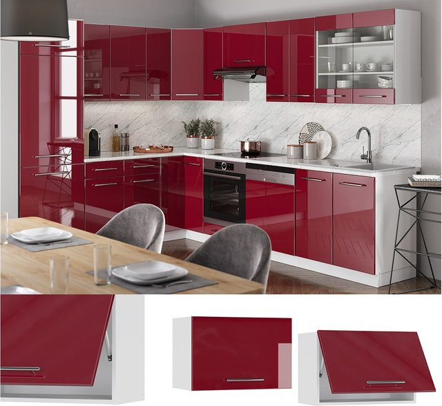 Vicco Hängeschrank Fame-Line Küchenschrank Hochglanz Edelgrau B/H: 60 x 34,1 cm - Bild 1
