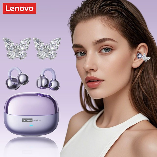 Lenovo LE302 OWS Kabellose Bluetooth Kopfhörer in Pink mit geringer Latenz und HiFi-Musik für Sport und HD-Anrufe - Bild 1
