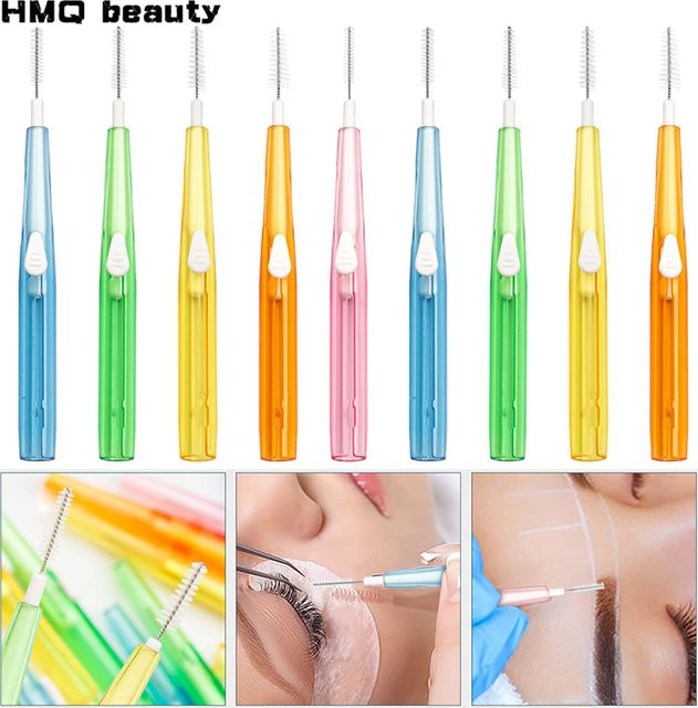 HMQ beauty Mini Augenbrauen- und Wimpernpinsel, 10/50 Stück, Unisex - Bild 1