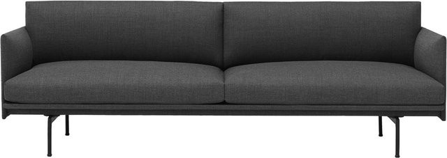 Muuto Outline 3-Sitzer Sofa in Grau mit Stoffbezug - Bild 1