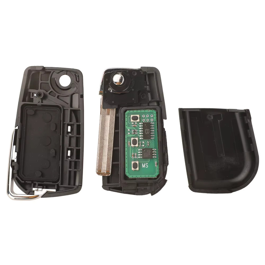 Jingyuqin Auto Fernbedienung Schlüssel für Toyota Corolla iM RAV4 Camry 2017-2021, 3-Tasten, Farbe: Schwarz, 314MHz FSK 8A H Chip Flip - Bild 4