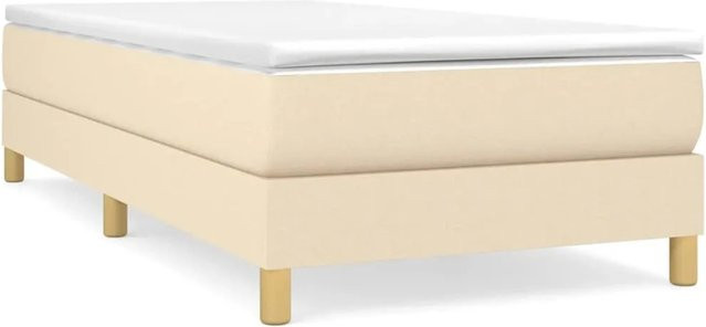 vidaXL Boxspringbett in Beige mit Stoffbezug, B/T/H: 80 x 200 x 25 cm - Bild 1