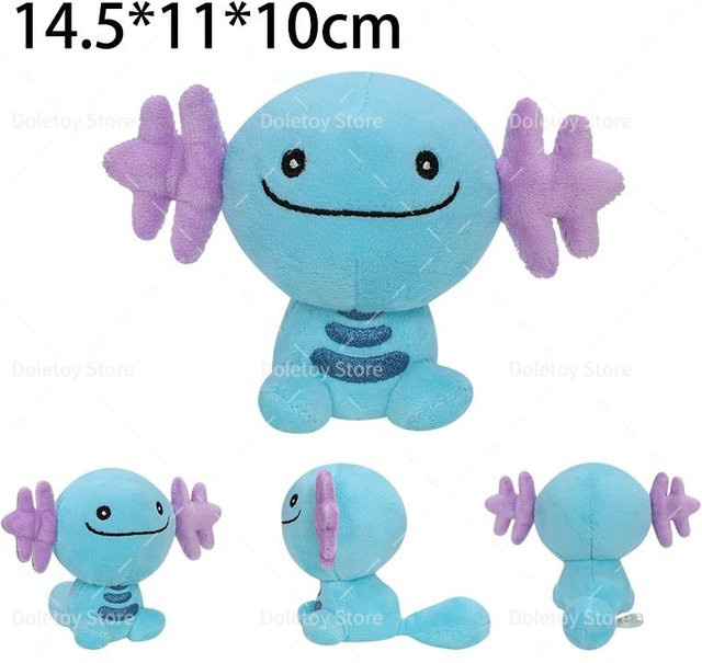 Yiran toy 1 Pokemon Plüschtier Wooper Kangama Minun Plusle Phantump Klonklo mit leuchtenden Augen weiches Stofftier - Bild 1
