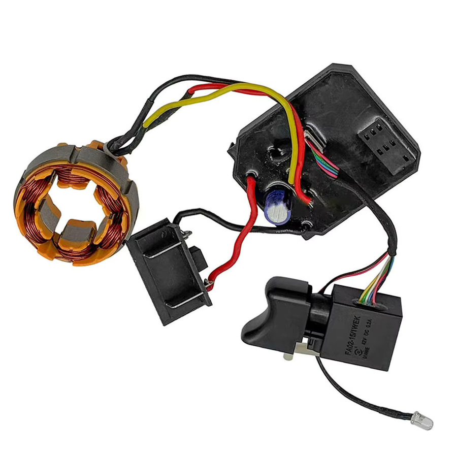 Dayi Ersatzteil-Set für bürstenlose Elektroschrauber: Steuerplatine, Schalterbaugruppe und Stator, kompatibel mit 18 V und 21 V Antrieb, Multicolor - Bild 3