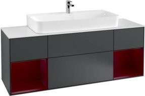 V&B Waschtischunterschrank Finion mit Wandbeleuchtung, Breite: 160 cm, Tiefe: 50,1 cm, Höhe: 50,1 cm, lackiert - Bild 1