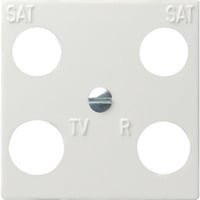 Gira Zentraleinsatz Kombination in Reinweiß glänzend B/T/H: 5 x 5 x 5 cm - Bild 1