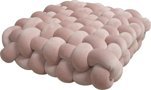 Handgefertigtes dekoratives Plüschkissen in Pink mit nordischem Design, B/T/H: 30 x 50 x 12 cm - Bild 1