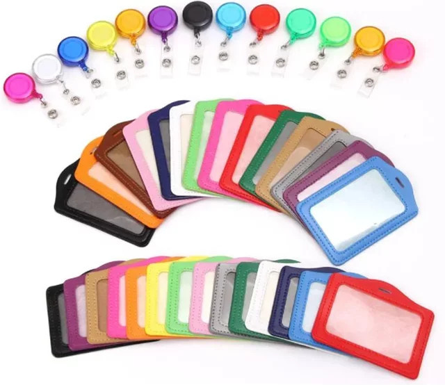 Kartenhalter mit einziehbarer Rolle für Bankkarten und Ausweise in Schwarz und Multicolour aus Kunststoff - Bild 1