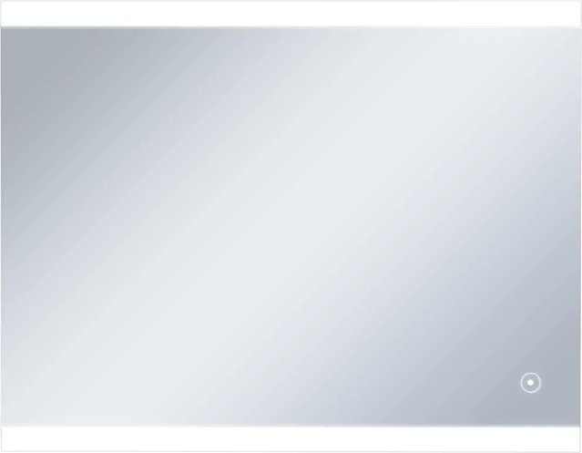 vidaXL LED-Badspiegel mit Berührungssensor in Silber, Rechteckig, B: 80 cm, H: 60 cm - Bild 1
