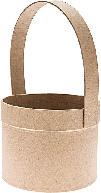 Rico Design Pappmaché Korb mit Henkel natur B/T/H: 15 x 15 x 28 cm - Bild 1