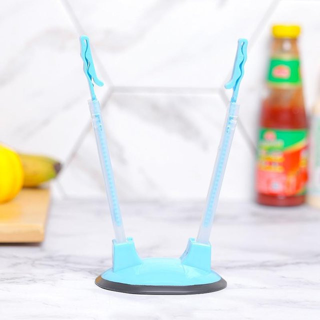 Chenxiaogang Verstellbarer Beutelhalter mit Clip in Hellblau - Bild 1