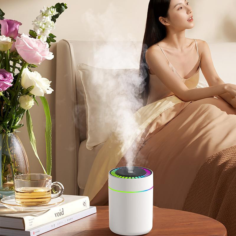 Oudun USB-Luftbefeuchter und Aroma-Diffusor mit Nachtlicht, Weiß, 180 ml - Bild 4