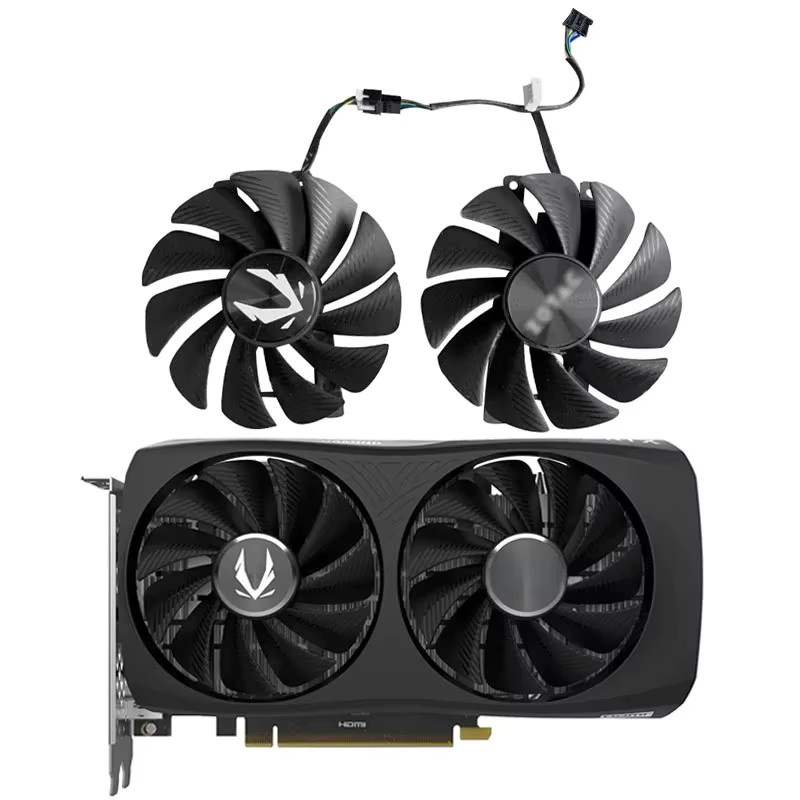 ZOTAC Ersatz-Grafikkartenlüfter für RTX 4060 4060Ti 4070 Twin Edge OC, 88 mm, 4-Pin, Schwarz - Bild 4