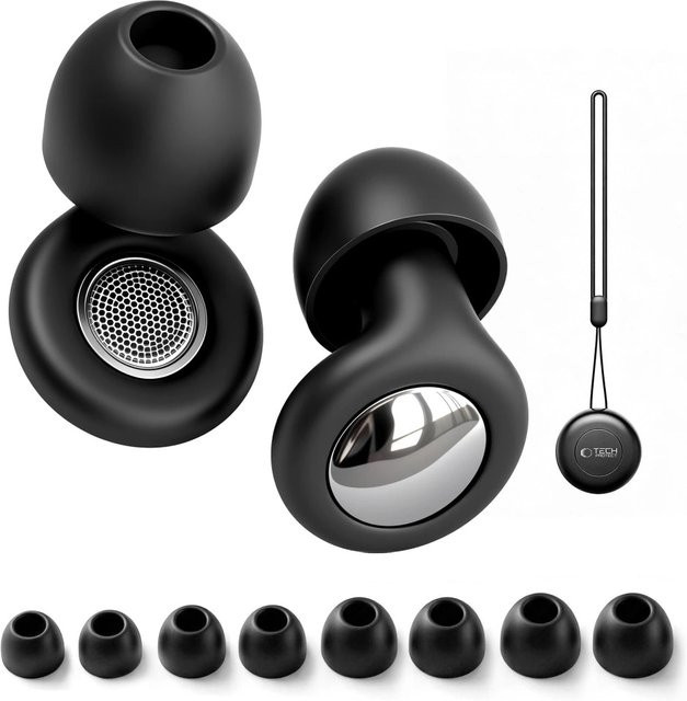 Tech-Protect QuietFit Ohrstöpsel, Schwarz - Bild 1