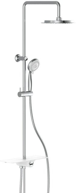 Schütte Überkopf-Brauseset Aquastar mit mittigem Umsteller in Chrom-Weiß - Bild 1